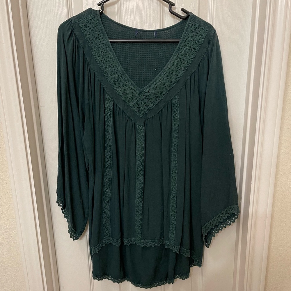 Green Boho Top
